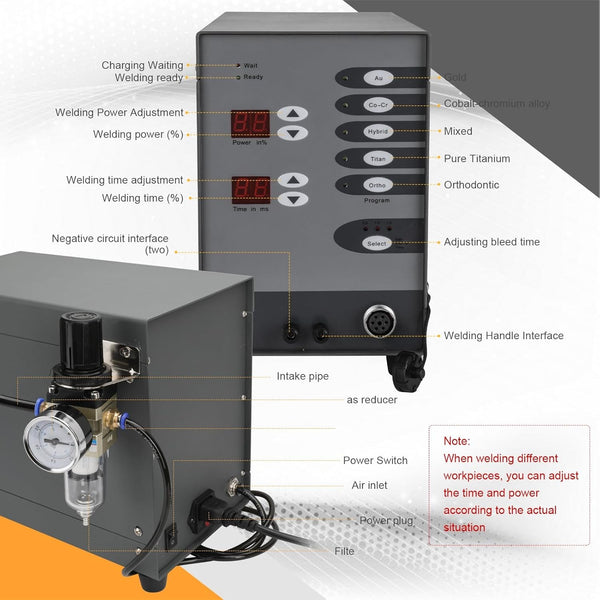 Spot Welder Automatic Numerical Control Touch Pulse Argon Dental Jewelry Machine