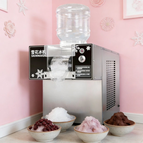 60KG/24H Commercial Snowflake Ice Machine Maker Countertop Milk Snow Ice Machine