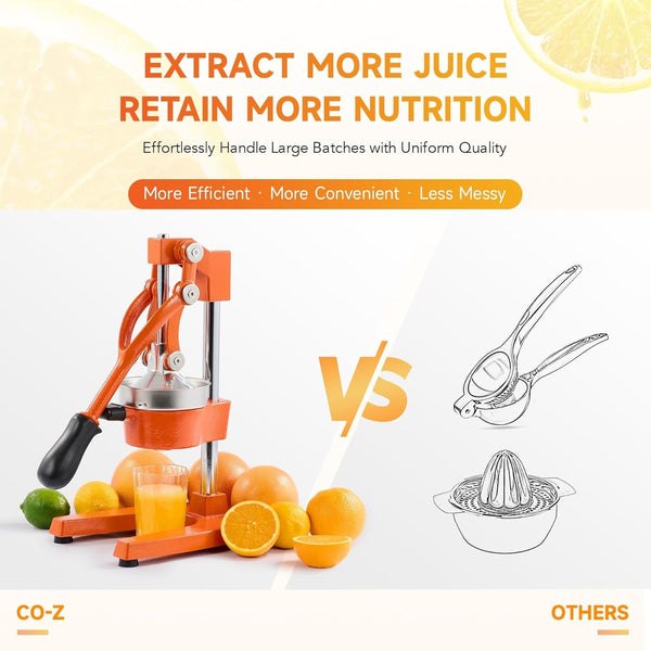 Manual Juicer Hand Press Juice Extractor Citrus Juicer Lemon Squeezer Cast-Iron