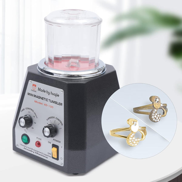 Magnetic Tumbler Surface Polisher Jewelry Finish Machine 2000RPM 4-Speed