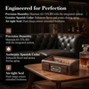 Cigar Humidor Glass Top Cigar Case with Cutter,Punch Tool,Humidifier &Hygrometer