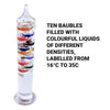 Galileo Thermometer 44cm Beautiful Weather Appartus Educational Toy