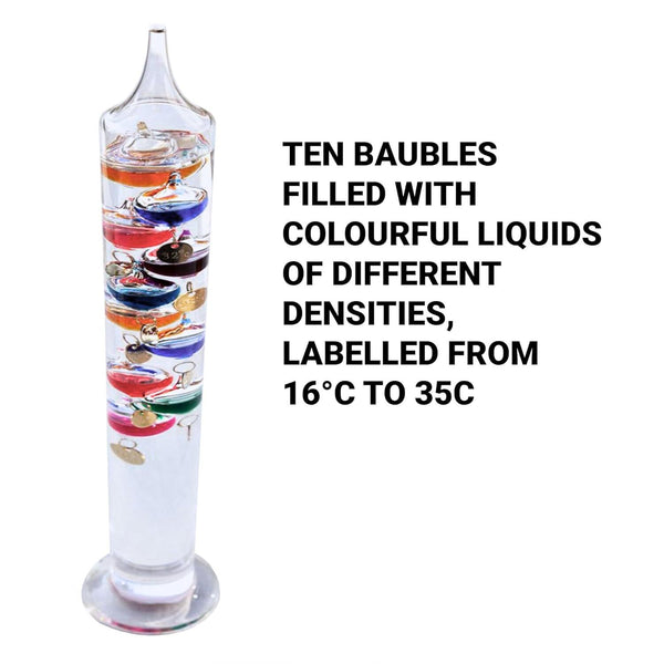 Galileo Thermometer 44cm Beautiful Weather Appartus Educational Toy