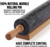 Marble Rolling Pin Wooden Handle for Baking Pizza Bread Kitchen Dough Roller