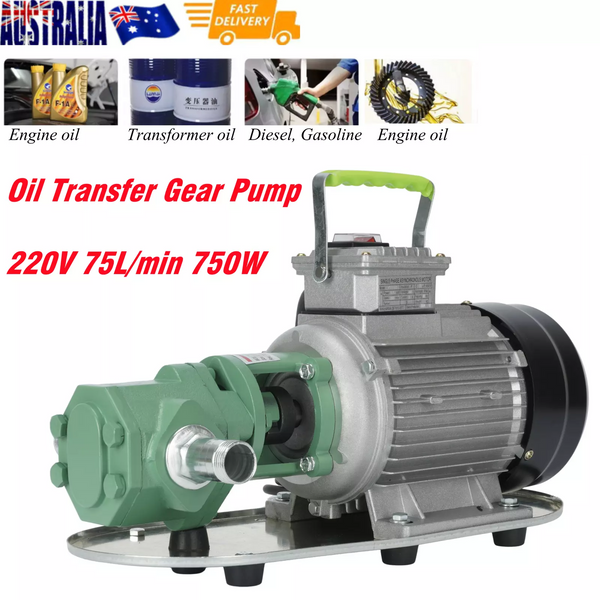 Heavy Duty 220V Diesel Biodiesel Oil Fuel Gear Transfer Pump 75L/min 750W