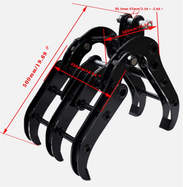 Excavator Attachment Soil Sieving Bucket Metal Wide Backhoe Rake for Mini Digger