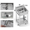 Stainless Steel Commercial Kitchen Sink Free Standing with Cold&Hot Water Faucet