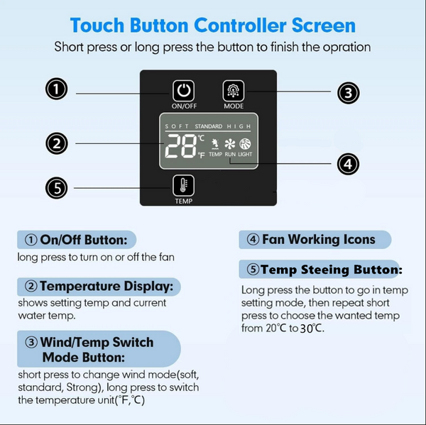 Aquarium Fish Tank Cooling Fan Water Temperature Control for Fish Tanks Coral