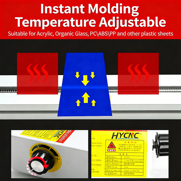 600mm Acrylic PVC Bending Machine with Infrared Ray Calibration Bender