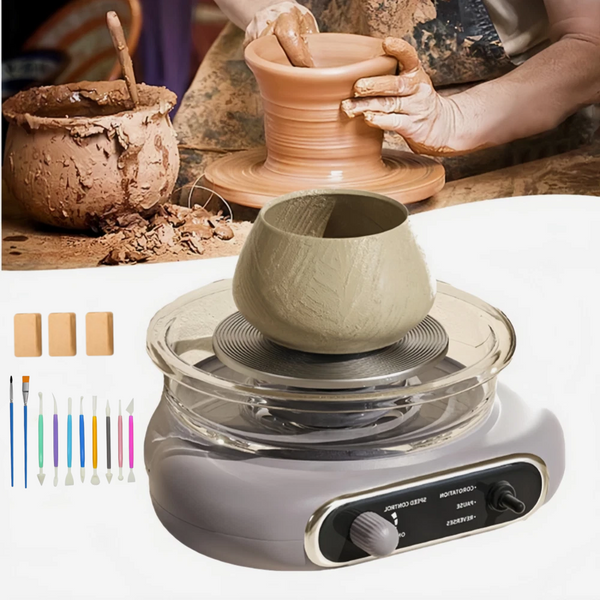Electric Pottery Wheel Machine Ceramic Work Clay Craft Foot Pedal Control DIY