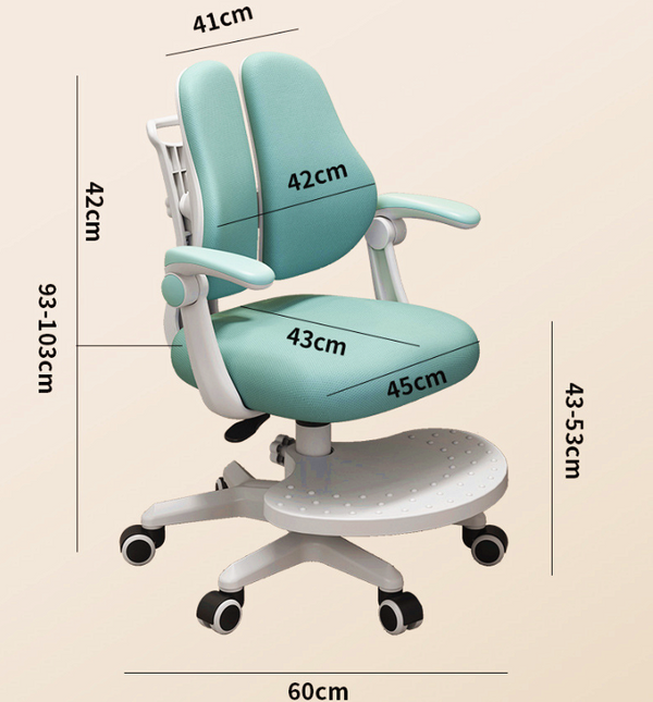 Kids Study Chair Ergonomic Desk Chair Computer Task Chair W/ Back Rest Support