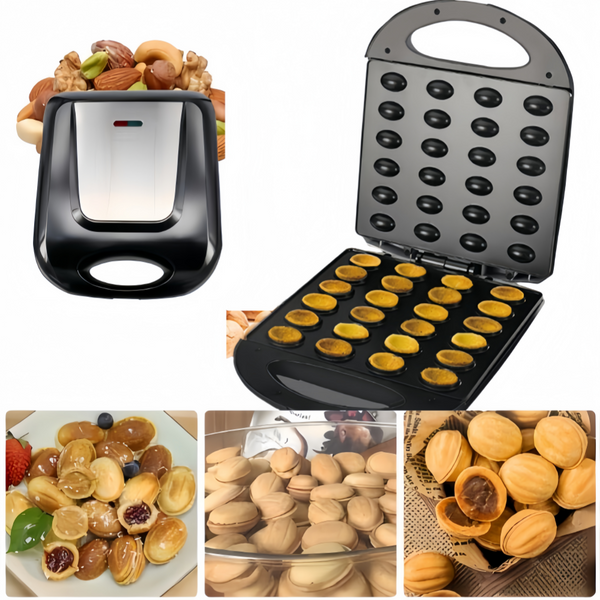 Electric Walnut Cake Waffle Maker With 24 Holes Cooking Kitchen Biscuits Making
