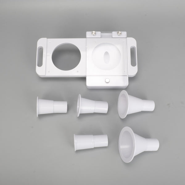 10cm(D) Hamburger Pressing Mould 2-Hole Meat Patty Forming Mold ABS w/5 Tubes
