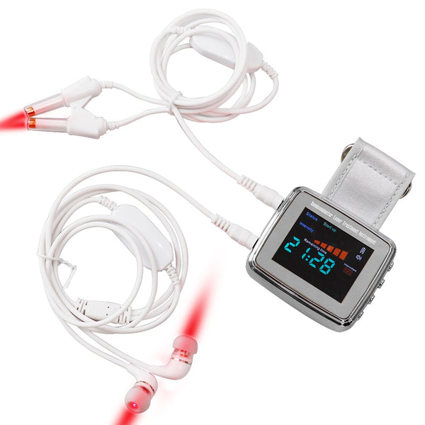 650nm Laser 13 Holes Physiotherapy Wrist Watch LLLT Treat for Hypertension