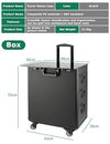 Tattoo Travel Case 5 In 1 Rolling Makeup Workstation with Armrest Stand 3 Drawer
