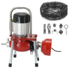 370W Electric Drain Cleaner Machine Plumbing Sewerage Pipe Machine w/7 Cutters
