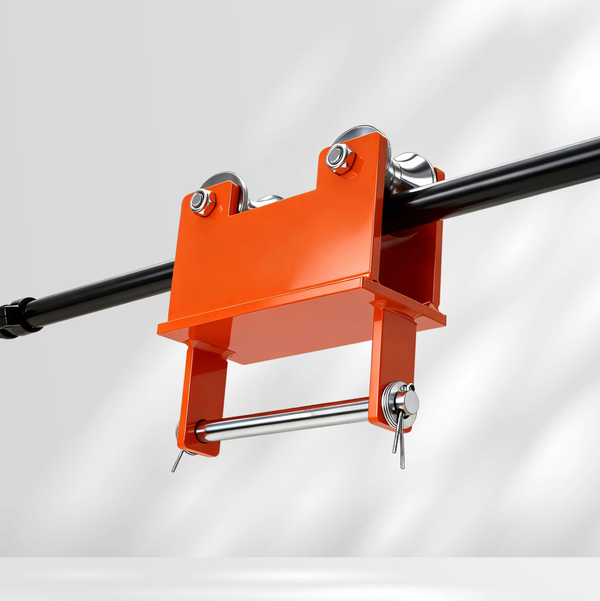 500KG Pipe Beam Trolley Manual Push Lifting Round Tube Sports Car For 50mm Pipe