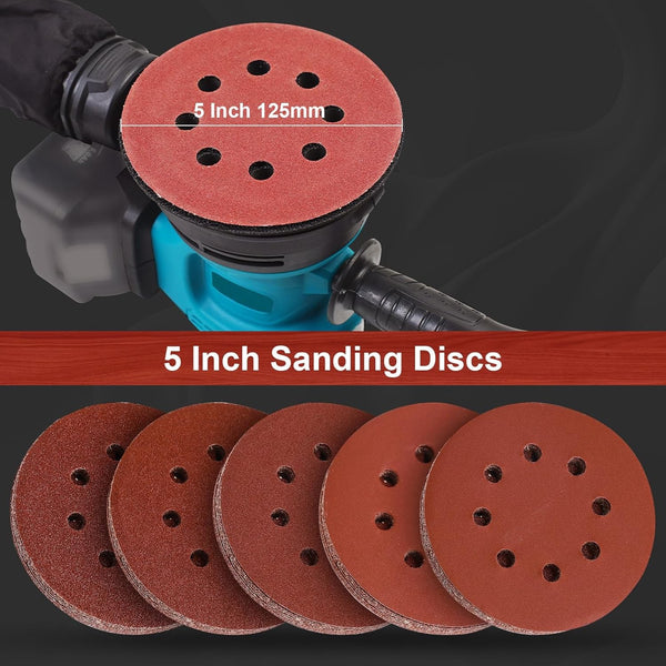 100pcs Sanding Discs 5 Inch 8 Hole Sanding Discs Grits 80 -3000 Sanding Pad