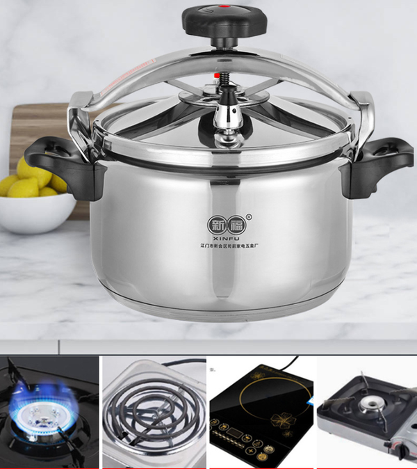 9L Pressure Cooker Explosion-Proof One Hand Locking 304 Stainless Steel Cooker