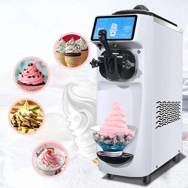 Commercial Ice Cream Maker 16L/H Soft Serve Machine Single Flav Ice-Cream Maker