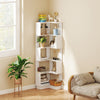 5 Tier Corner Bookshelf Open Display Bookcase for Study Office Books Organiser