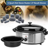 6 Quart Hot Stone Heater Kit Massage Stone Warmer With 27 Basalt Stones For SPA