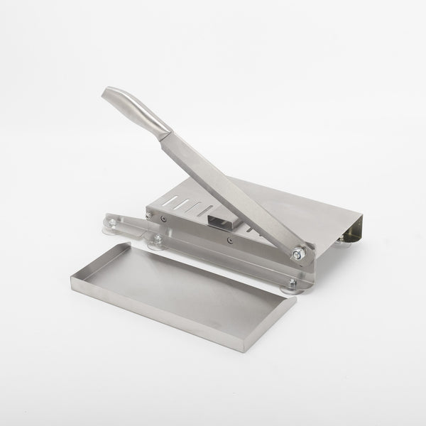 Bone Cutter Frozen Meat Slicer Manual Ribs Chicken Fish Chopper with Food Tray