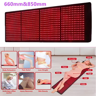 960pcs LED 660mm&850mm Near Infrared Red Light Therapy Mat For Body Pain Relief