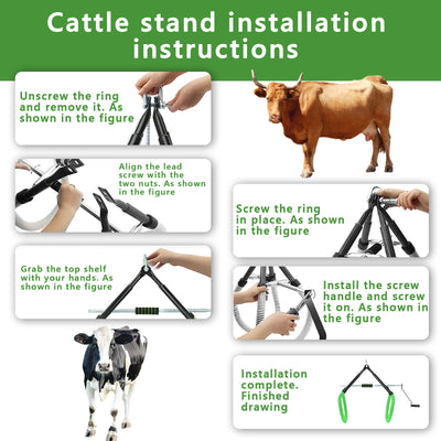 Heavy-Duty Cattle Lifter Triangular Support Stand Up Assist Tool 3306lb Capacity