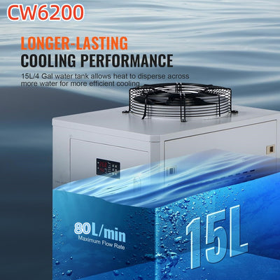 15L Industrial Water Chiller 2HP Water Cooling System for CO2 Laser Engraving AU