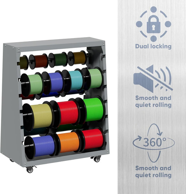 Spool Rack Trolley Wire Cable Stand Electrical Wire Holder Conduit Storage Cart