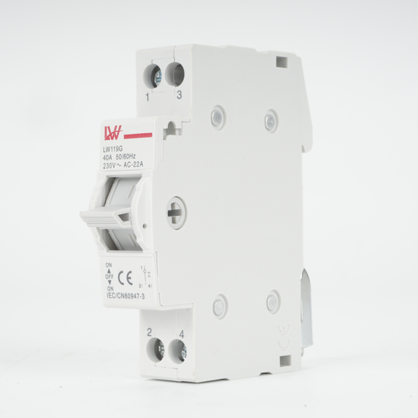 Transfer Switch Din Rail Modular Changeover Switch Interlock Circuit Breaker 1P