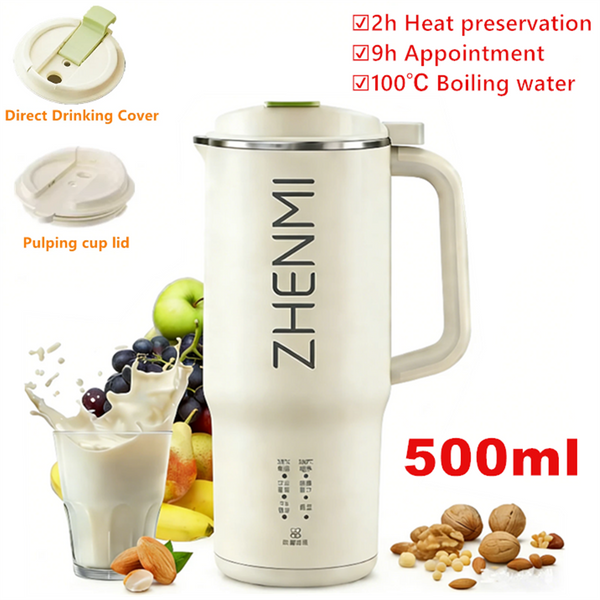 6in1 Soy Milk Maker Soybean Machine Juice Grain Blender Automatic Heating 500ml