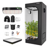 Hydroponics Grow Tent Full Spectrum LED Grow Light Kits Inline Fan Filter System