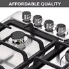 23.62″x20″ Built in Gas Cooktop 4 Burners Stove With NG/LPG Conversion Kit
