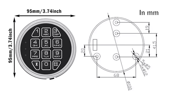 Electronic Safe Lock Gun Safe Lock Replacement Digital Keypad Lock For Safe Box