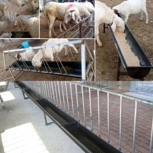 1m Sheep Goat Cattle Water Feed Trough Livestock Farm Feeder Tray with Bracket