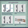2Pack Metal Gun Racks Adjustable Wall-mounted for Two-gun Tools Cars Rear Window