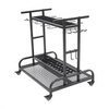 Garden Tool Storage Cart with Wheels Heavy Duty Garage Tool Storage Rack AU