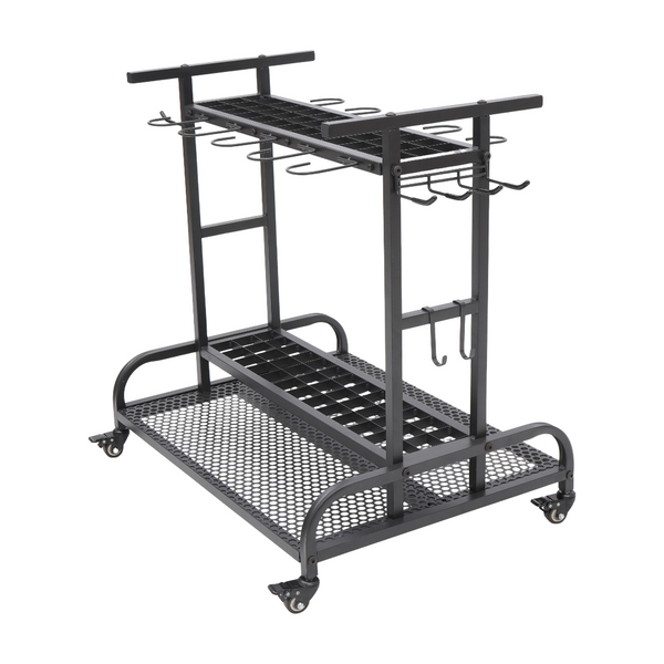 Garden Tool Storage Cart with Wheels Heavy Duty Garage Tool Storage Rack AU