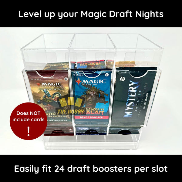 3 Slot Booster Pack Dispenser Card Storage Acrylic Booster Box for Trading Card