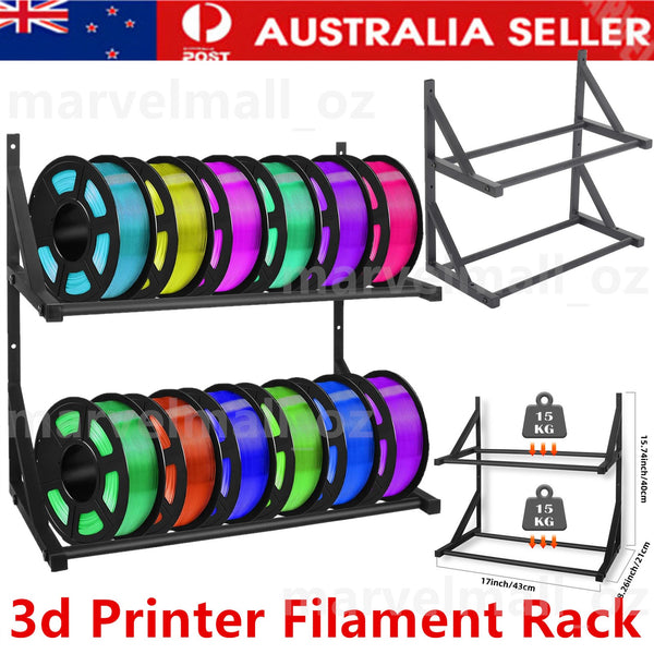 2-Tier 3D Printer Filament Rack Display Holder for 3D Printing Studio Workshop