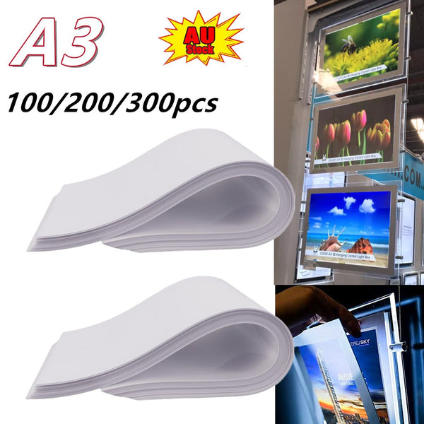 100/200/300pcs A3 Backlit Paper Back Light Film For Real Estate Window Display
