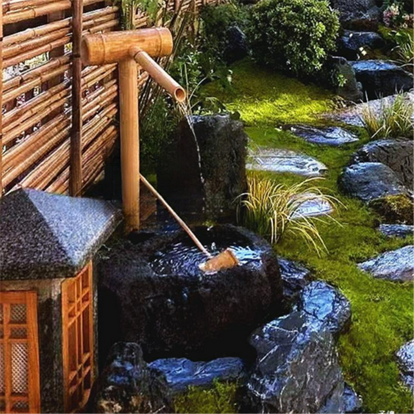 Bamboo Water Flow Ornaments Courtyard Water Circulation Bamboo Water Flow Device