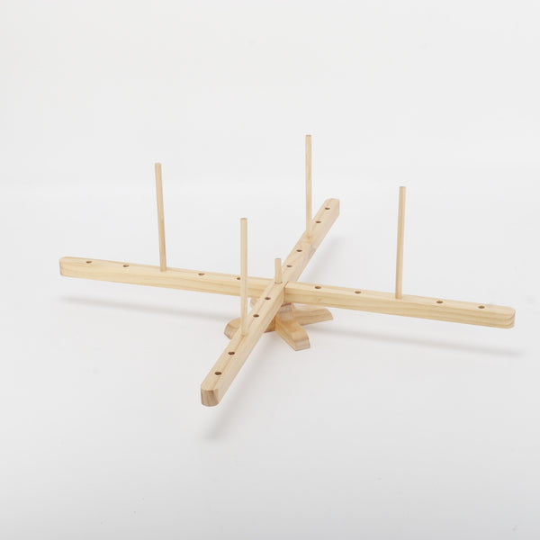 Wood Yarn Holder Compact Rotating Yarn Winder for Efficient Hand Knitting