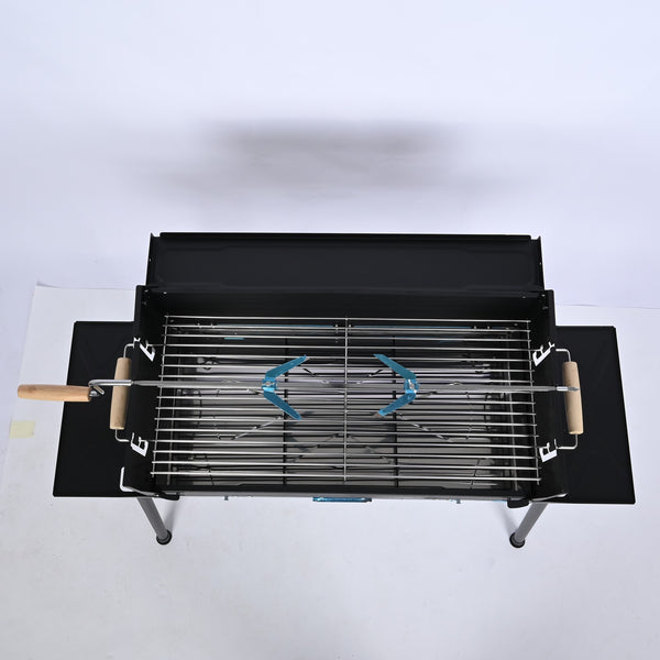 BBQ Charcoal Grill Roast Outdoor Camping Barbecue w/ Adjustable Charcoal Height