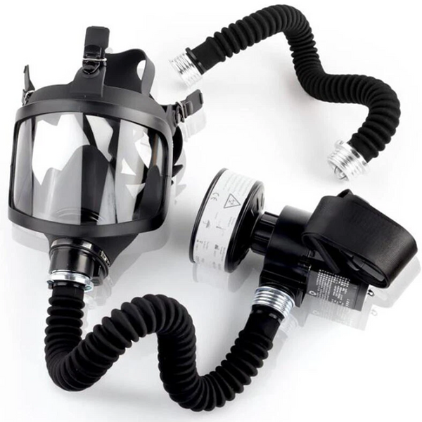 Full Face Gas Mask Flow Respirator Electric Supplied Air Fed Flow System Device