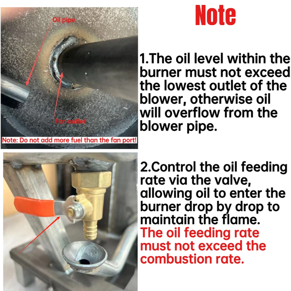 Waste Oil Burner Heater Strong Fire Outdoor Cooking Stove Waste Drain Oil Burner