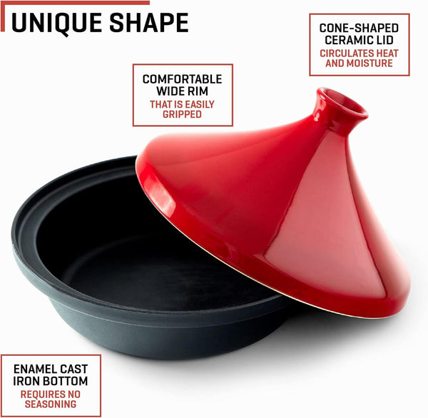 Kitchen Ceramic Tagine Household Red Tagine Pots Ceramic Cookware Soup Pot AU
