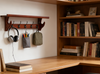 5 Hooks Wall Mounted Coat Rack Wooden Vintage Entryway Hat Clothes Organizer